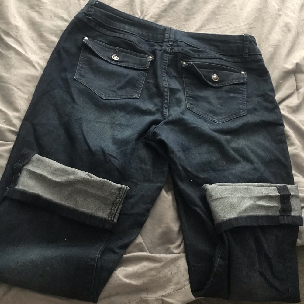 Elle Capri jeans sz 12, ladies jean capris indigo